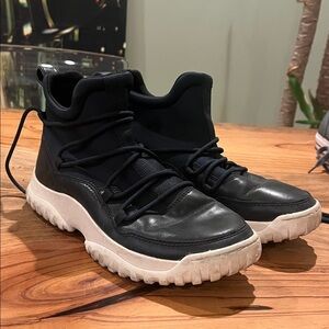 Aldo Black and White High-Top Sneakers